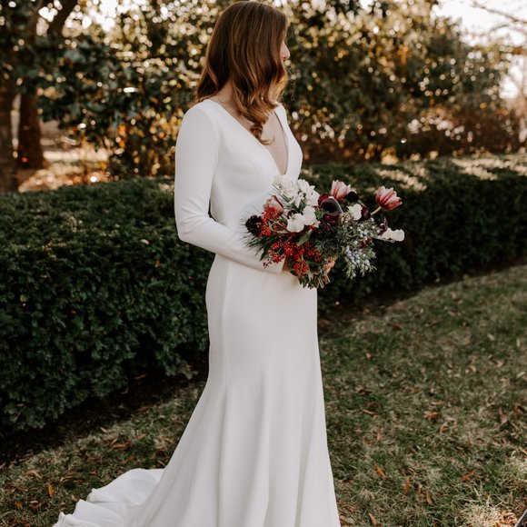 BHLDN Jenny Yoo Karina Wedding Gown Size 4 - Picture 3 of 13